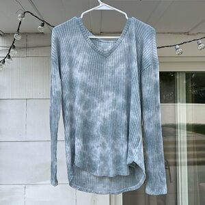 Gray Tie-Dye Women's Top